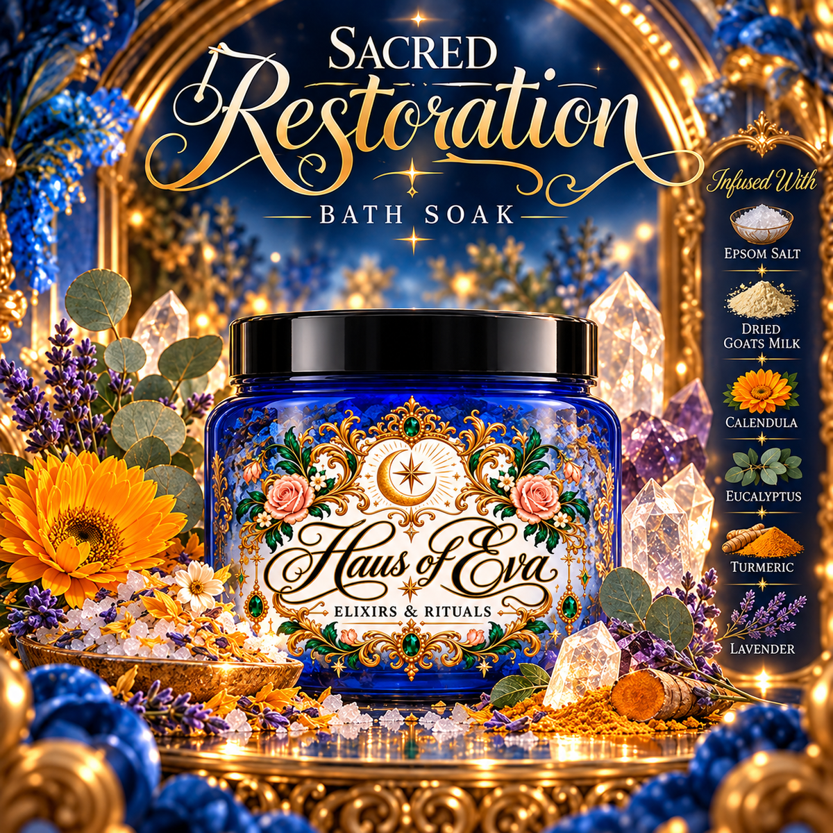 Sacred Restoration Ritual Bath Soak - (Health - 8oz)