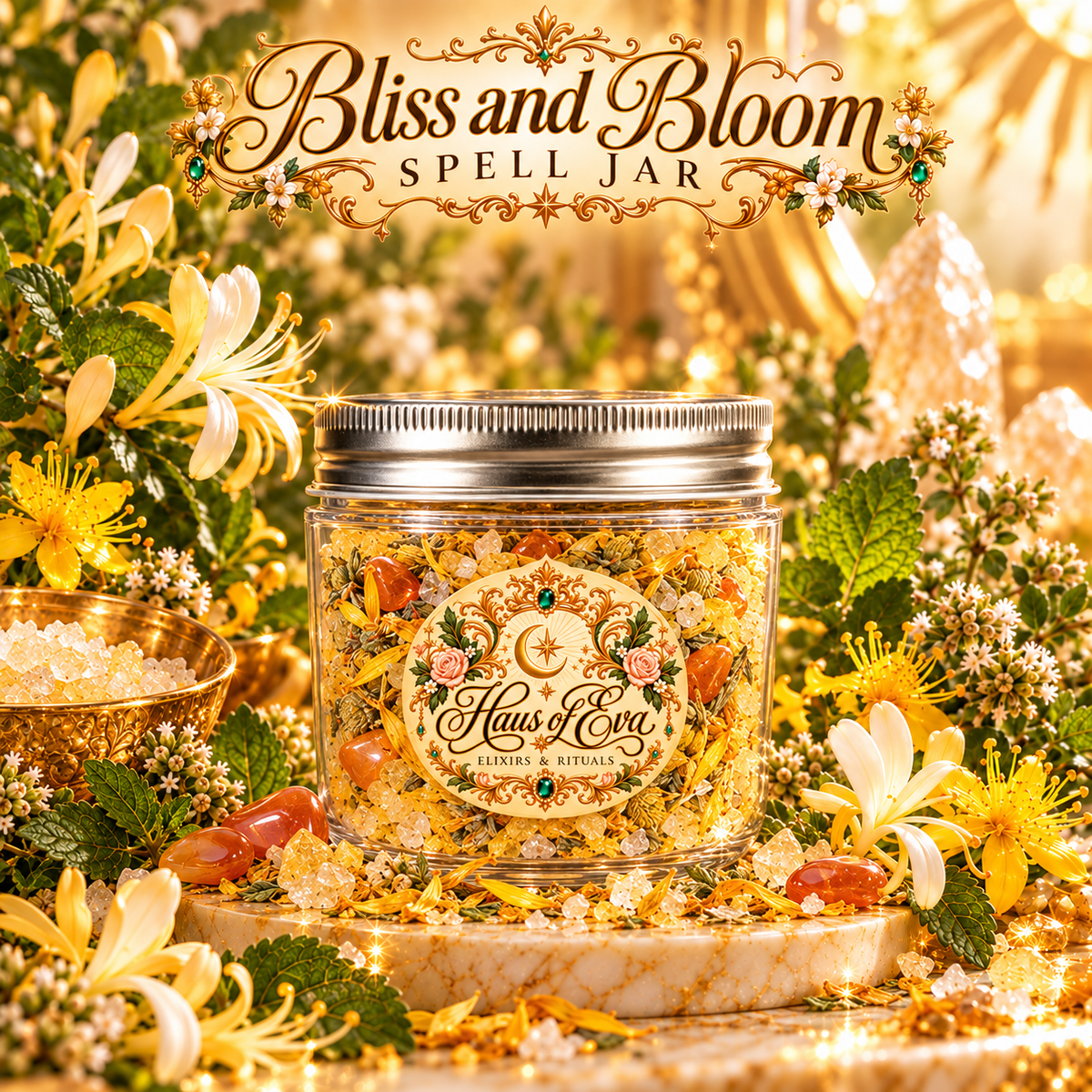 Bliss and Bloom Spell Jar (Happiness - 4oz)