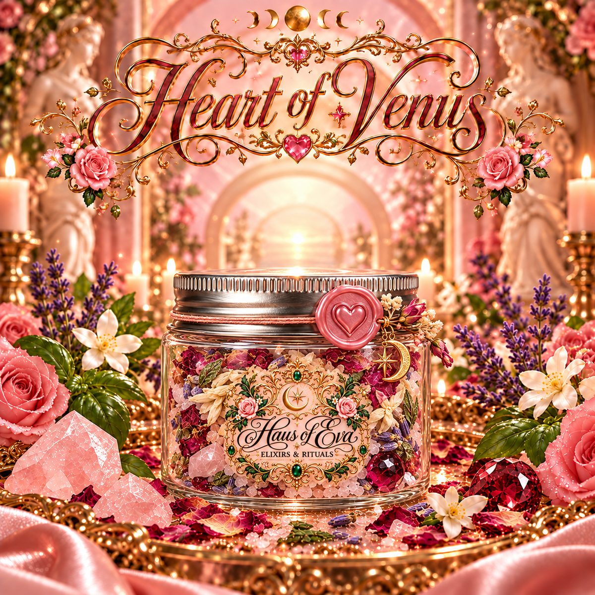 Heart of Venus Spell Jar - (LOVE - 4 OZ)